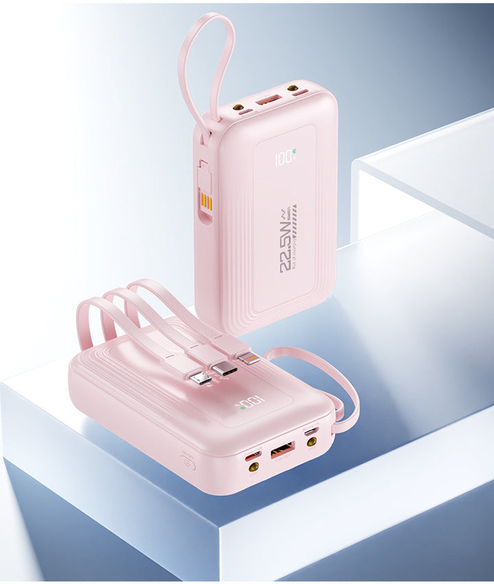Bærbar powerbank med integrerte hurtigladeporter og digital skjerm Skanto