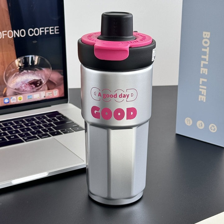 Dame stilige kaffekopp med lekkasjesikkert lokk Skanto