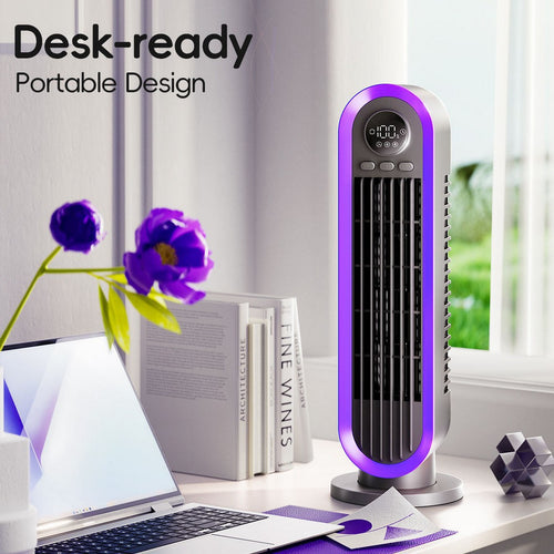 Herre Turmventilator med fjernkontroll og tidsur Skanto