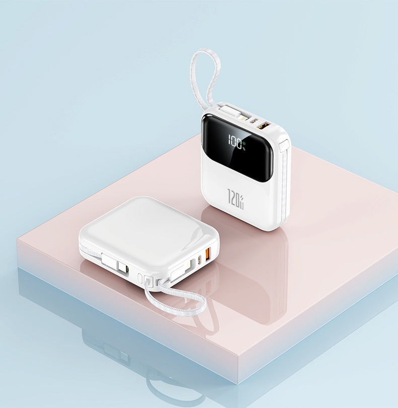Kompakt powerbank med digital skjerm og hurtigladefunksjon Skanto