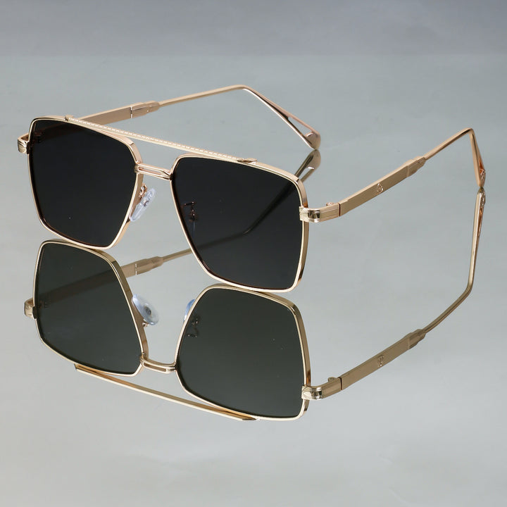 Dame oversized solbriller med elegant metallramme Skanto