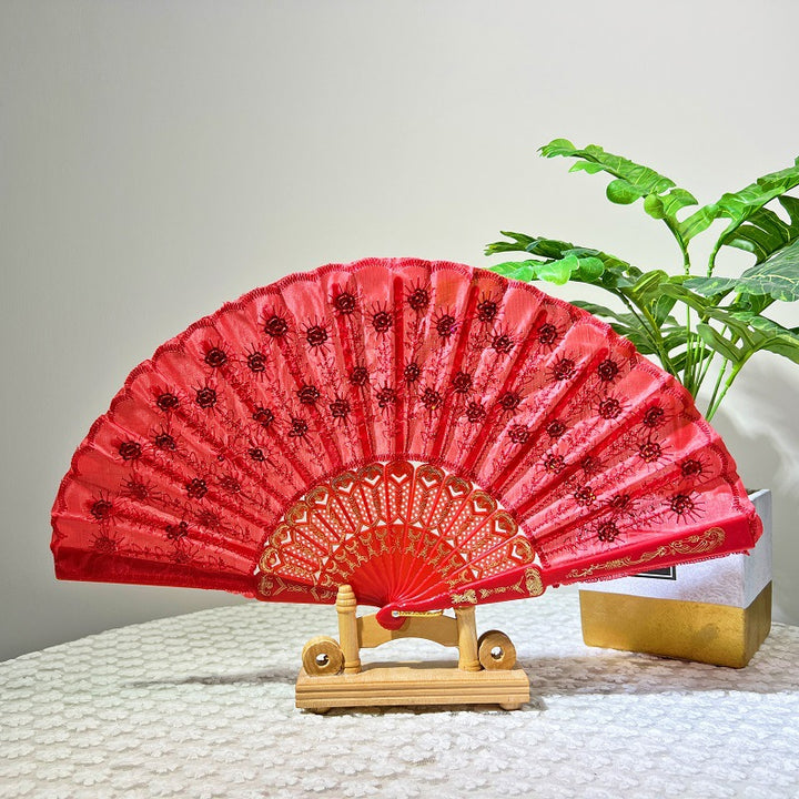 Dame Faltvifte med kunstneriske dekorer Skanto