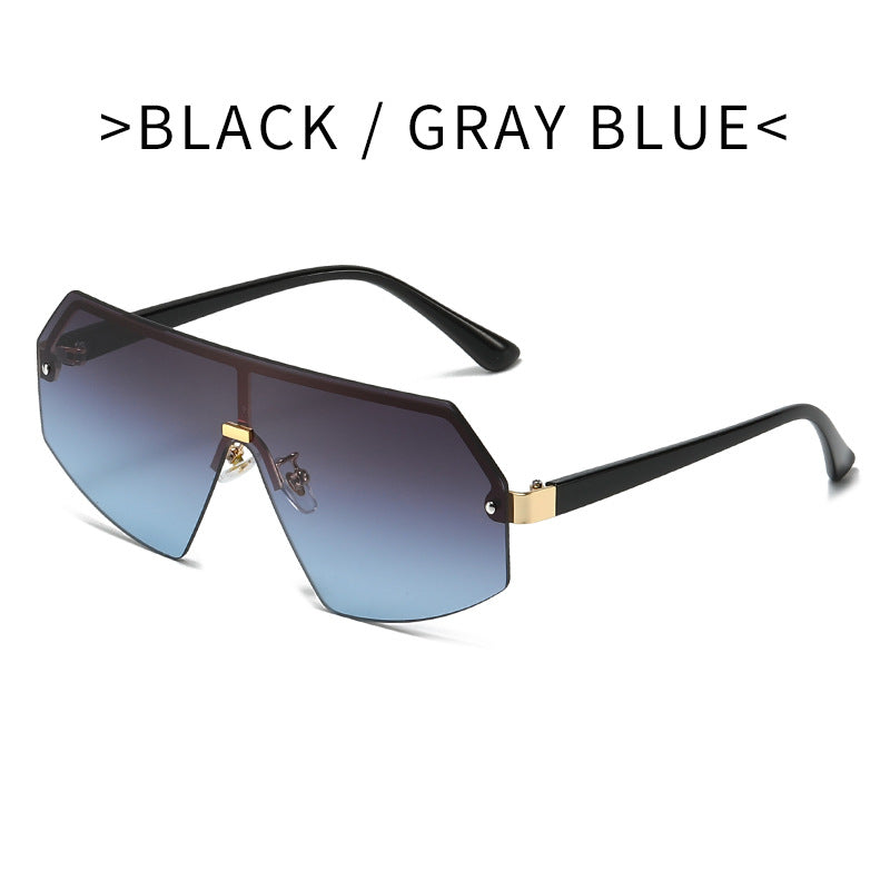 Dame futuristisk oversized solbrille med innovativ ramme Skanto
