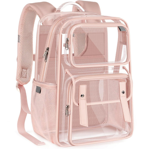 Unisex transparent ryggsekk med flere rom og pustende design Skanto
