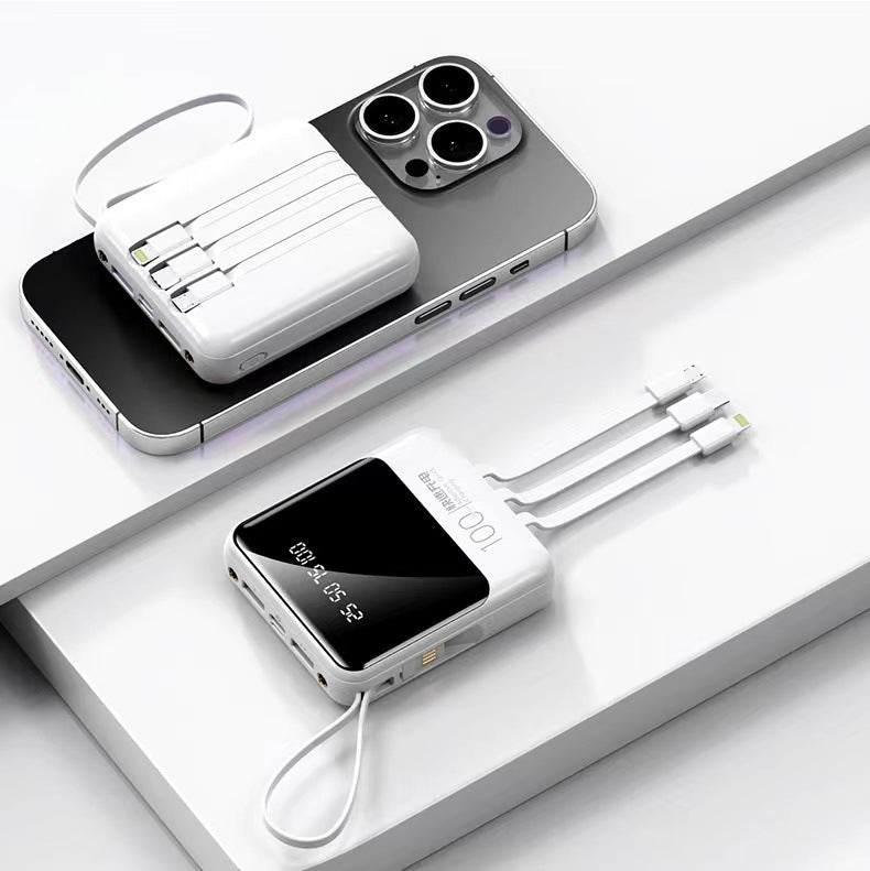 Powerbank med multifunksjonell ladekabel Skanto