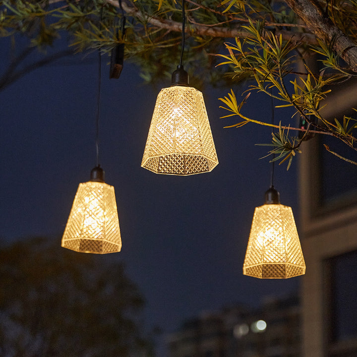 Krystallmønstret solpendellampe USB-oppladbar LED Skanto