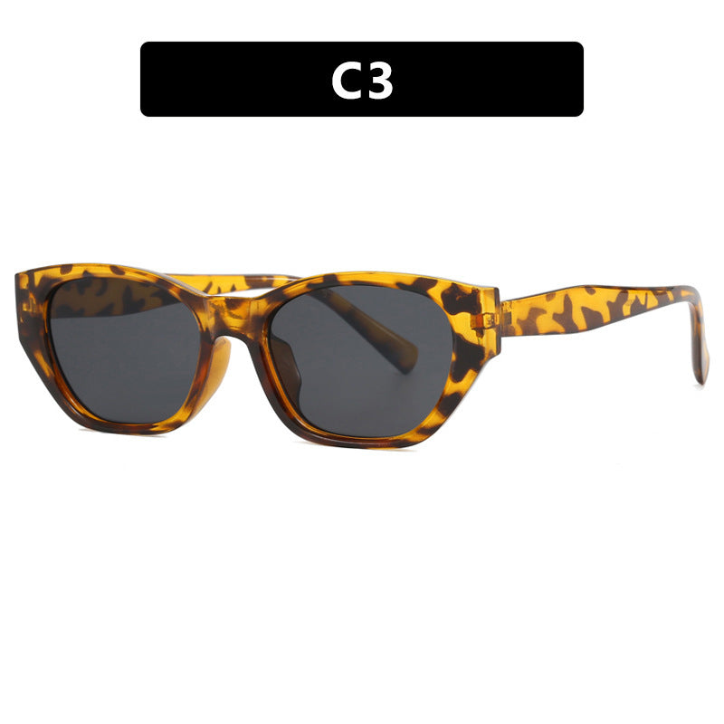 Dame Cat-Eye solbriller med transparent, geometrisk ramme Skanto