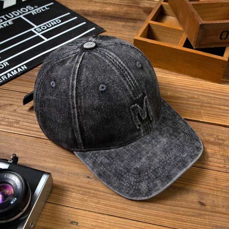 Herre Slitt Denim Baseball Caps Skanto