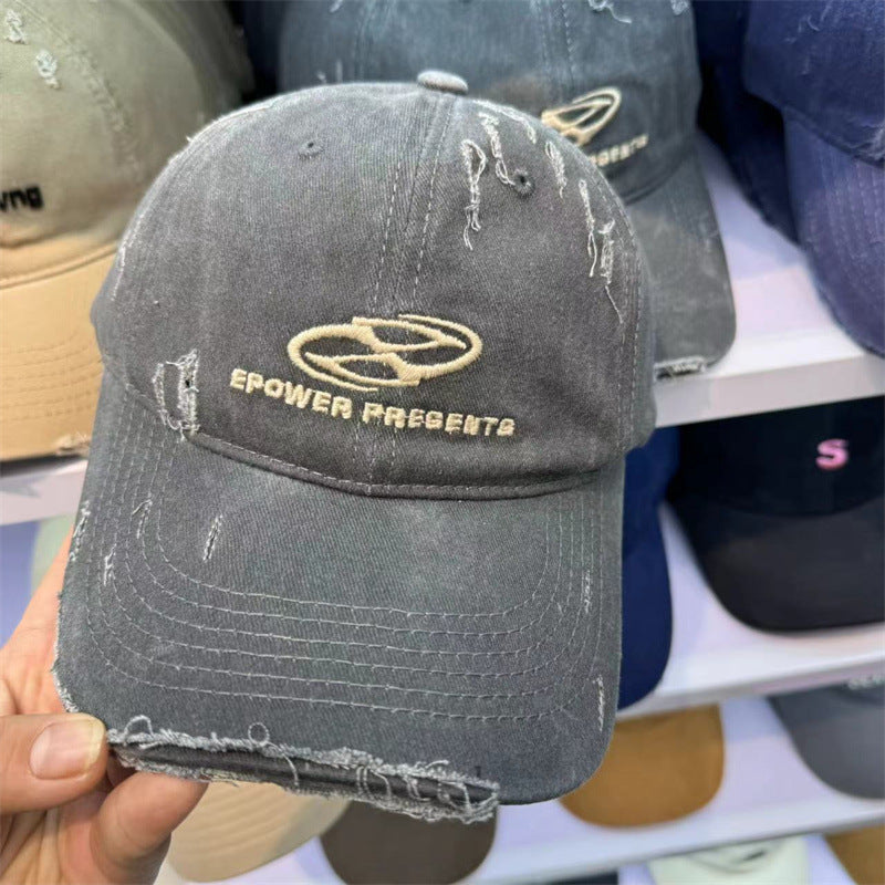 Unisex Slittet Bomull Baseball Caps Skanto