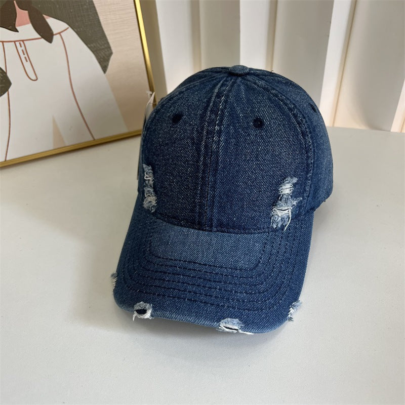 Kvinne Slitt Denim Baseball Cap Skanto 1784083631
