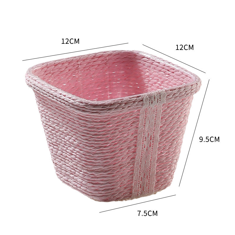 Naturlig fiber dekorativ lagringsbeholder Skanto