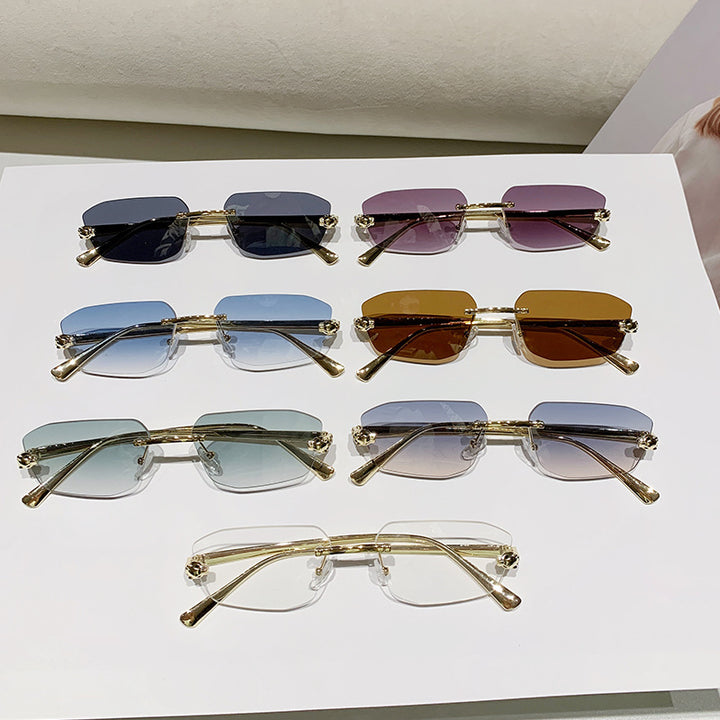 Dame elegant Halvram solbrille Skanto