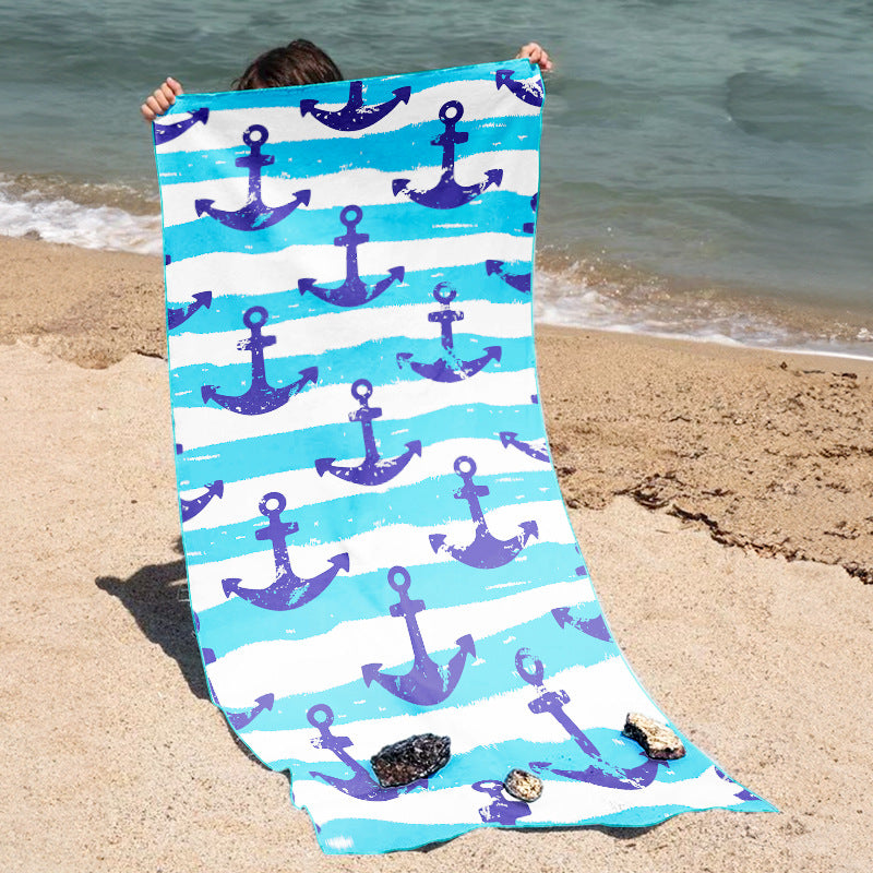 Strandhåndkle med lyst design av salamander og iskrem Skanto