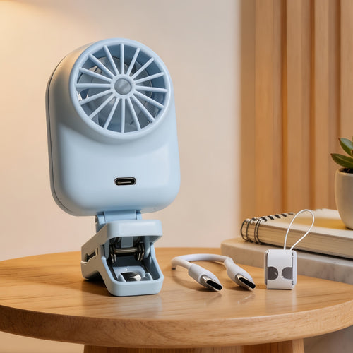 Kvinnenes bærbare bordvifte med LCD-skjerm og USB-ladeport Skanto