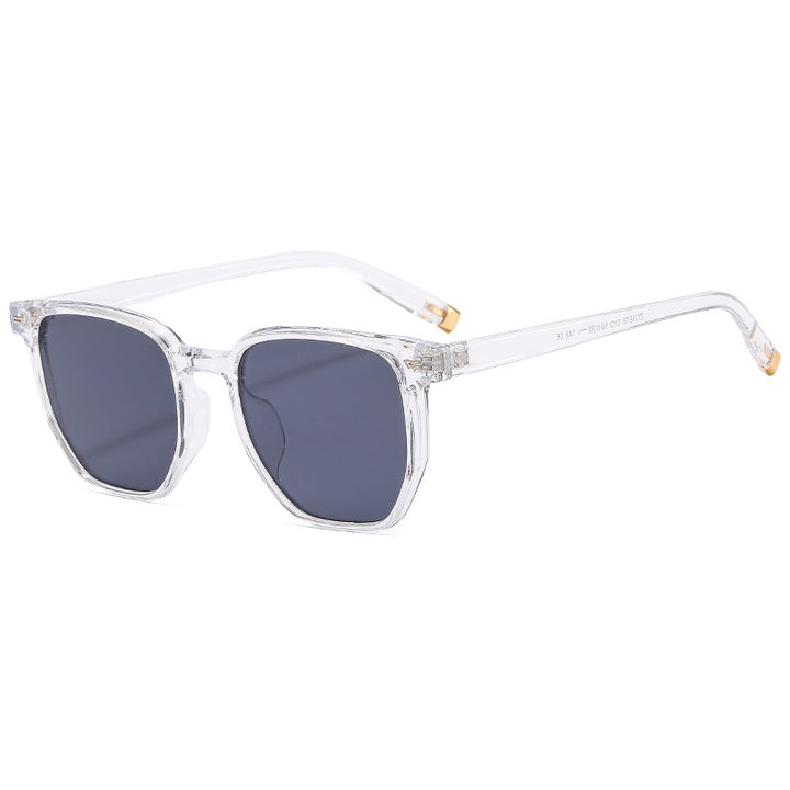 Dame moteriktig transparent solbrille i elegant hexagon-design Skanto
