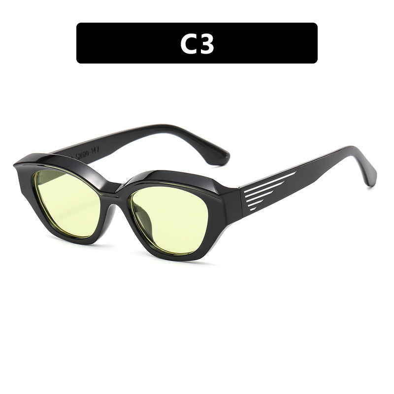 Dame Cat-Eye solbriller med markant ramme og UV-beskyttelse Skanto