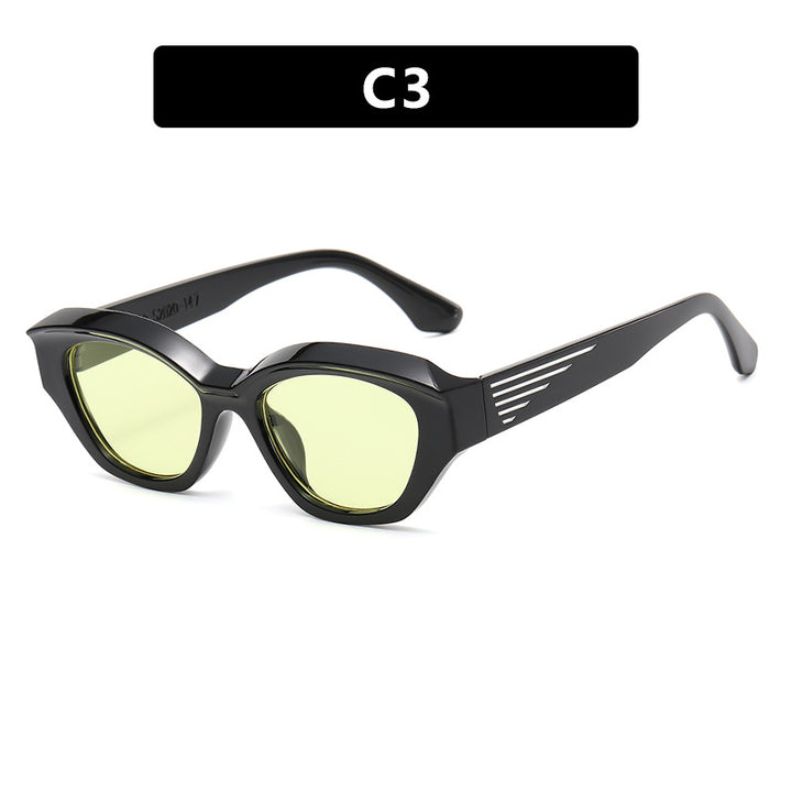 Dame Cat-Eye solbriller med markant ramme og UV-beskyttelse Skanto