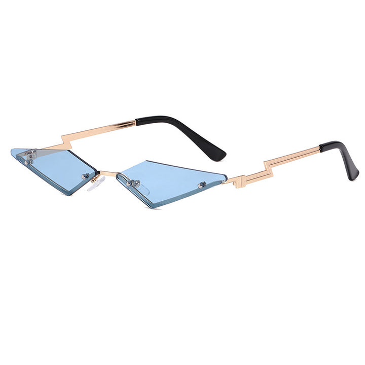 Dame geometrisk designer solbrille med innovativ ramme Skanto