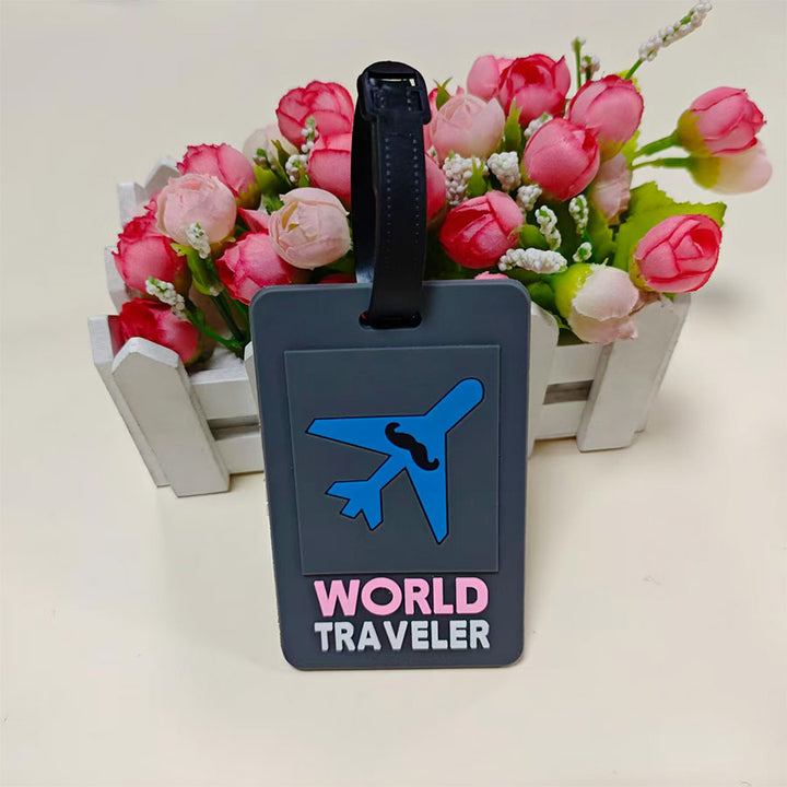 Unisex Travel Theme Silicone Luggage Tag Skanto