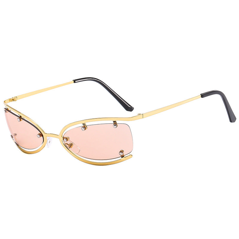 Dame Cat-Eye solbriller med luksuriøse detaljer og beskyttende UV-filter Skanto