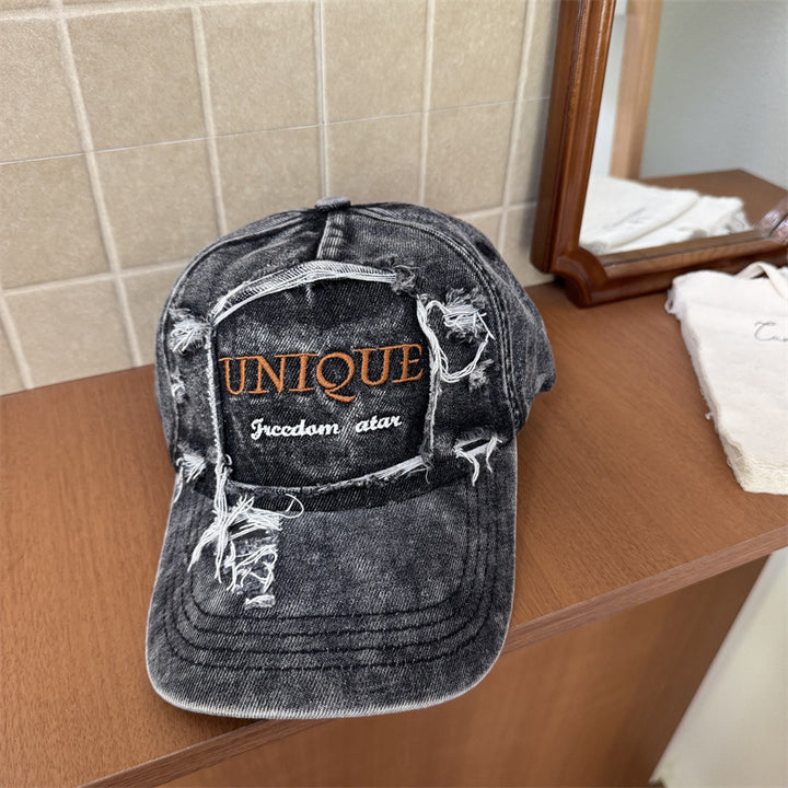 Herre Slitt Grafisk Denims Baseball Cap Skanto