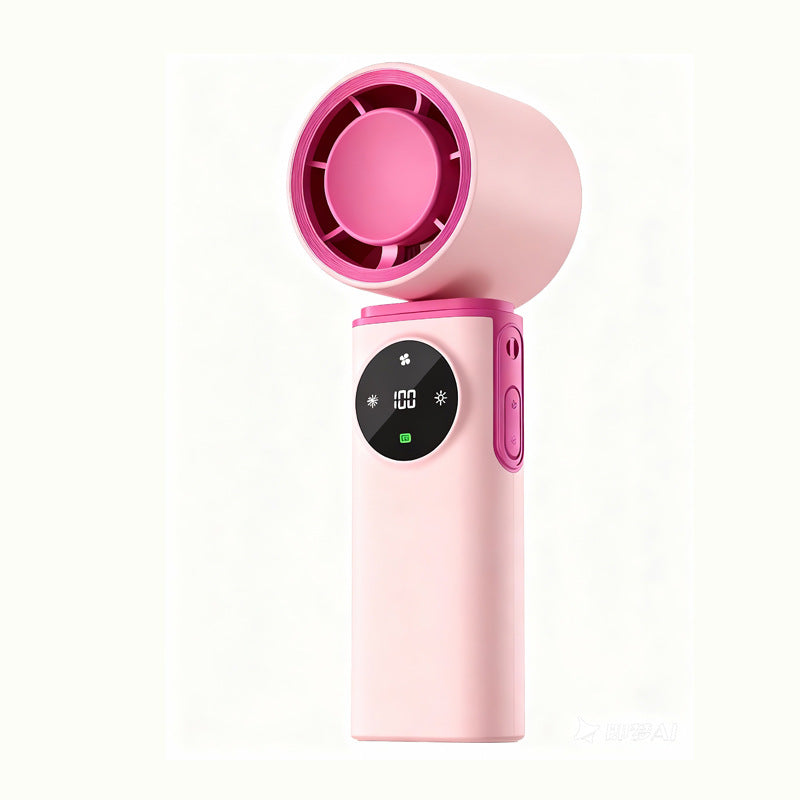 Dame bærbar USB-mini-viftemer med LED-skjerm Skanto