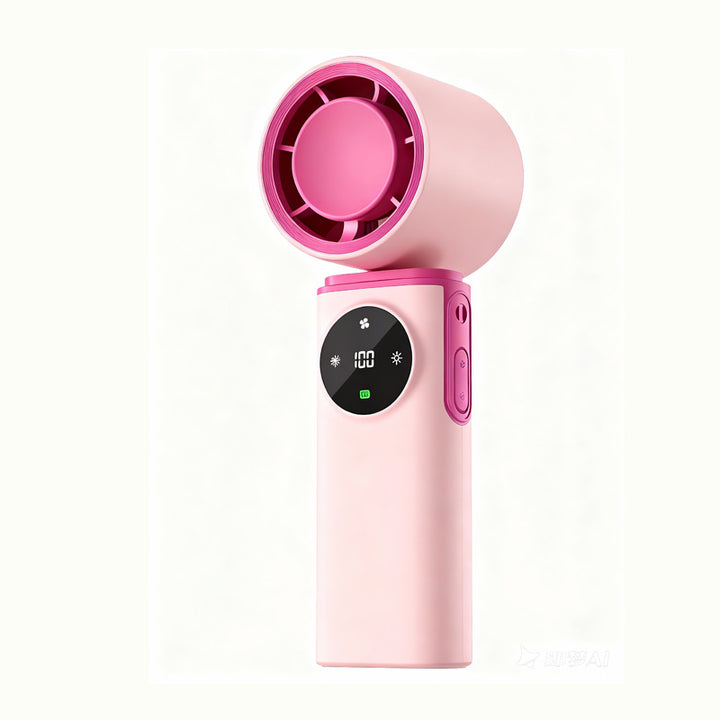 Dame bærbar USB-mini-viftemer med LED-skjerm Skanto
