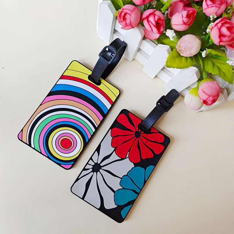 Unisex bagasjelapp i kreativ regnbue-design Skanto