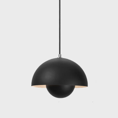 Skandinavisk pendellampe – Elegant, en-armet, halvsirkelformet lampe for stue og soverom