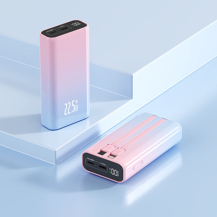 Powerbank med digital effektindikator og hurtiglading Skanto