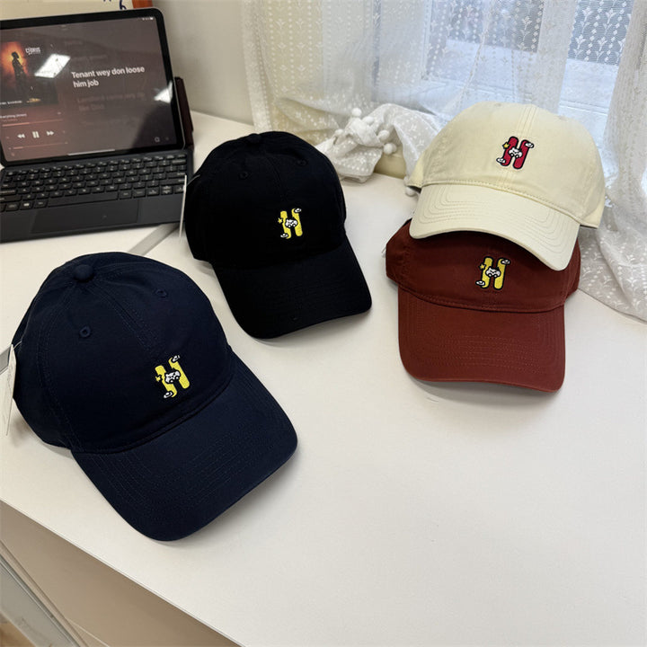 Kvinne Casual Brodert Baseball Caps Skanto