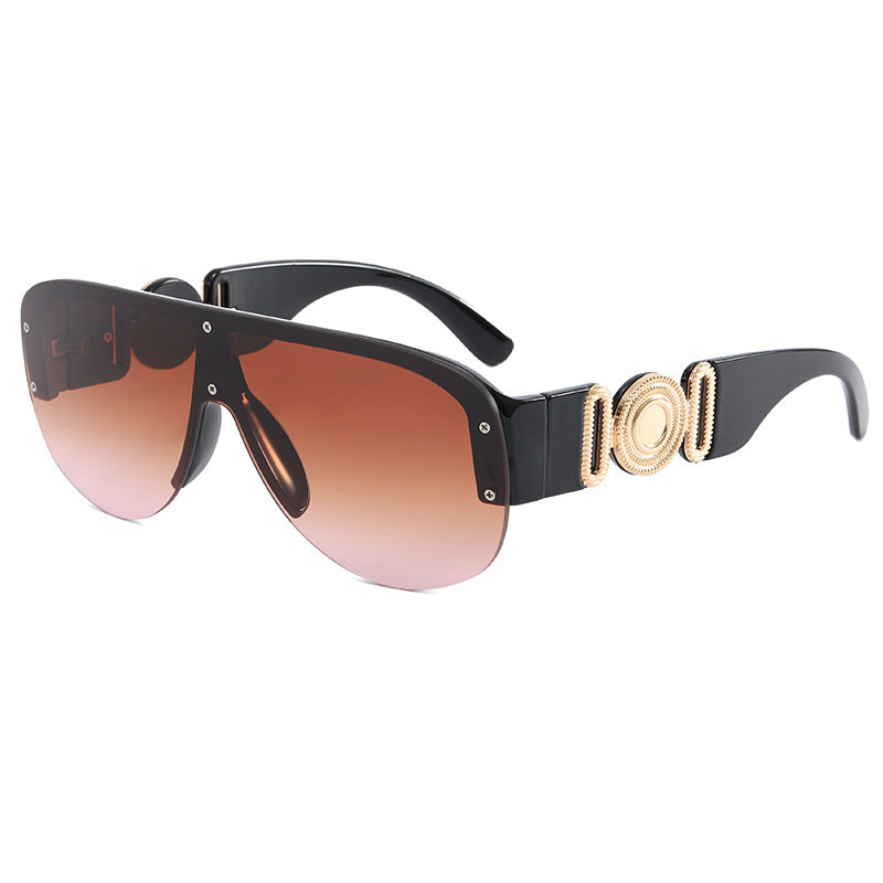 Dame stor solbrille med luksuriøs kantdesign Skanto