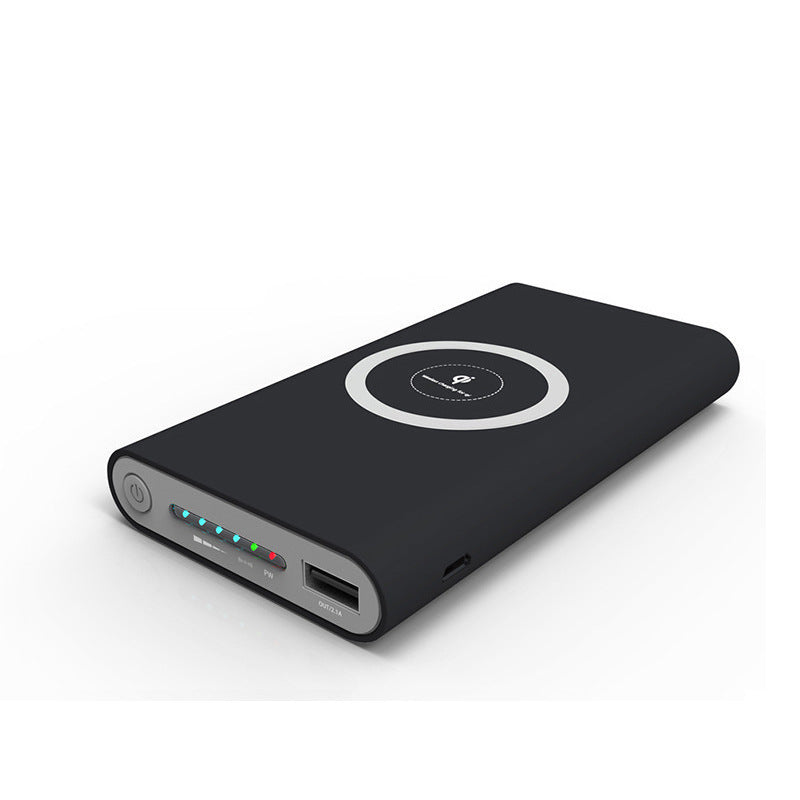 Powerbank med trådløs ladefunksjon og smart batteristatusindikator Skanto