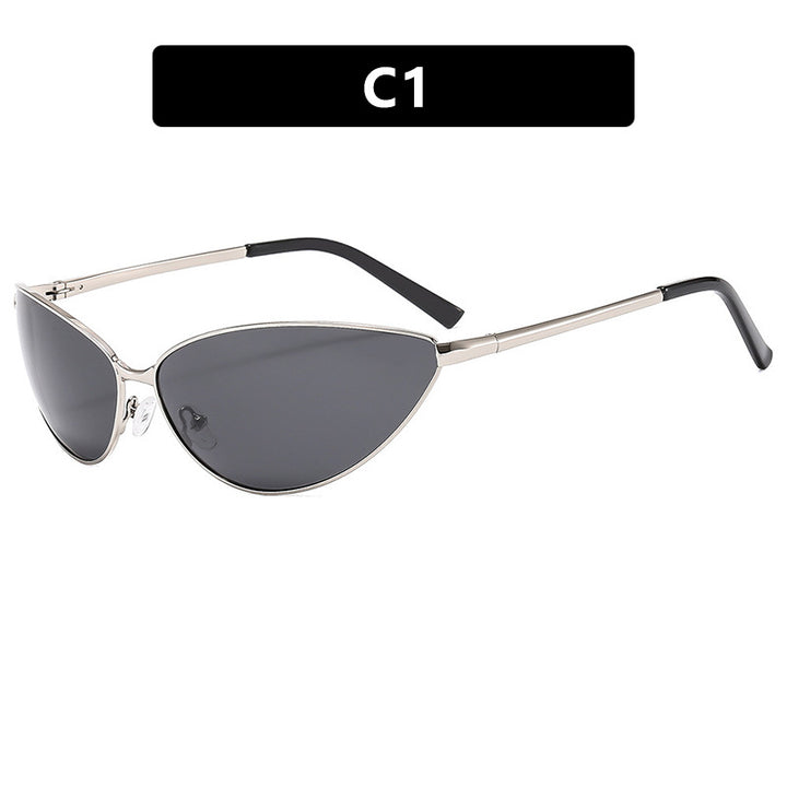 Damer Cat-Eye solbriller med moderne metallramme Skanto