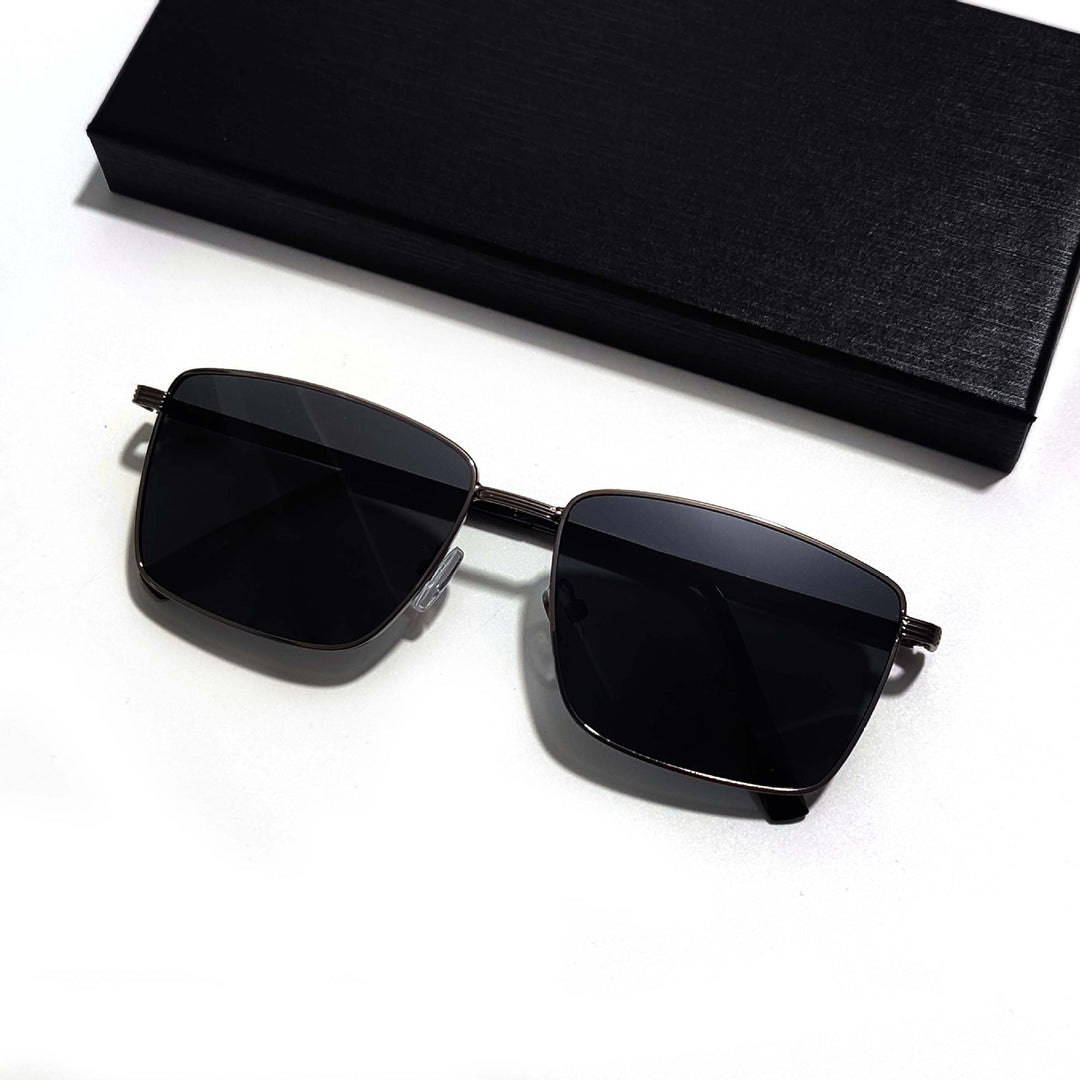 Herremodern kvadratisk solbrille med UV-beskyttelse og ergonomiske stenger Skanto