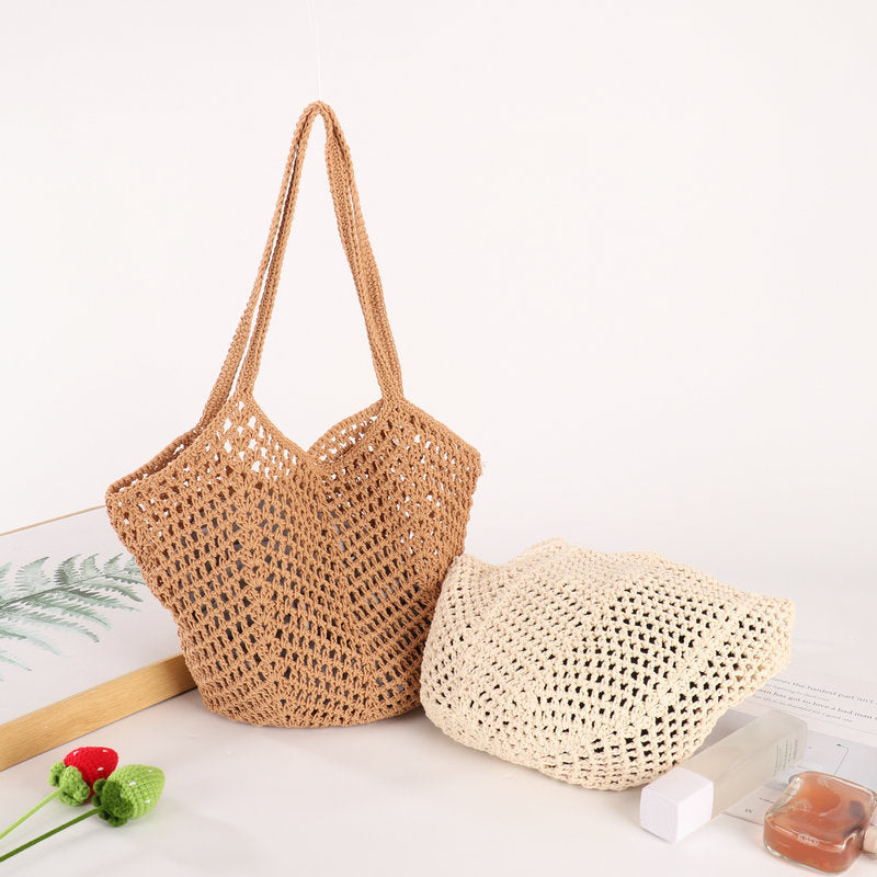 Håndvevd jute tote Skanto