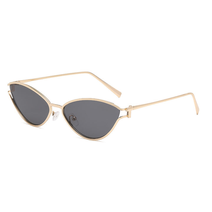 Dame Cat-Eye solbriller med elegant metallramme og UV-beskyttelse Skanto