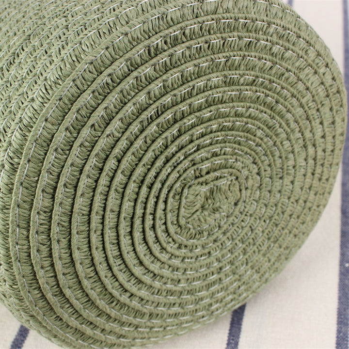 Handbag made of high-quality woven natural material with innovative lock Skanto