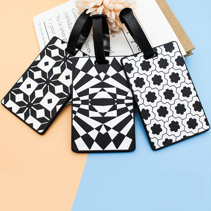 Unisex Geometric Pattern Luggage Tag Skanto