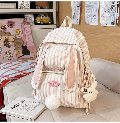 Søt Kaninøre Design Skole Rygsäck
