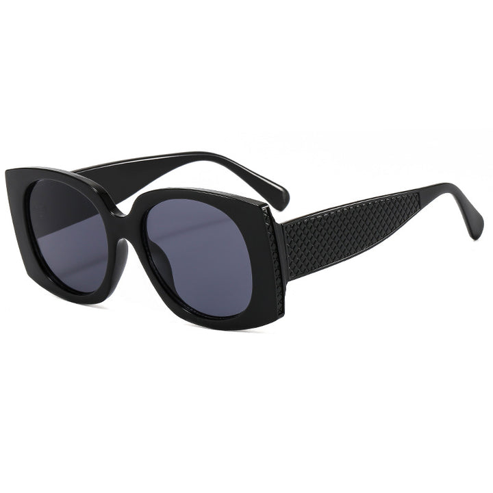 Damer stilige oversized solbriller med strukturert ramme Skanto