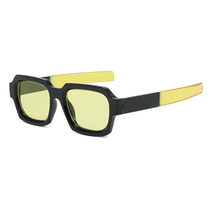 Dame moteriktig stilfull kvadratisk solbrille med kontrasterende ramme Skanto