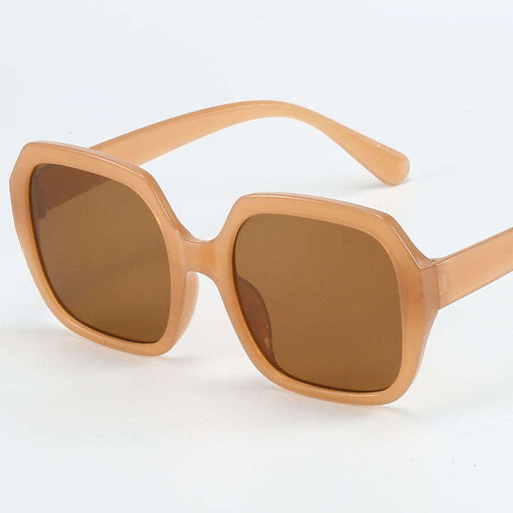 Dame Modisk Oversized-solbrille med ekstravagante leoparddetaljer Skanto