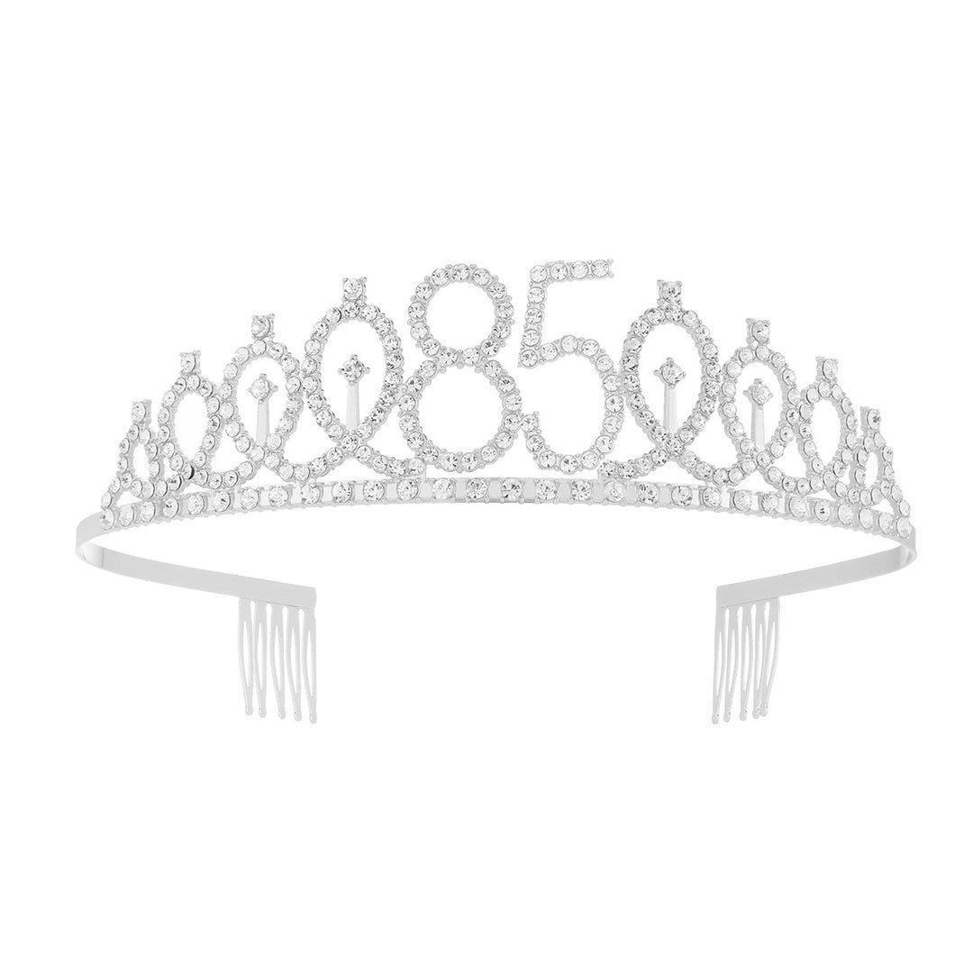 Damer krystall dekorert tiara med elegant design Skanto