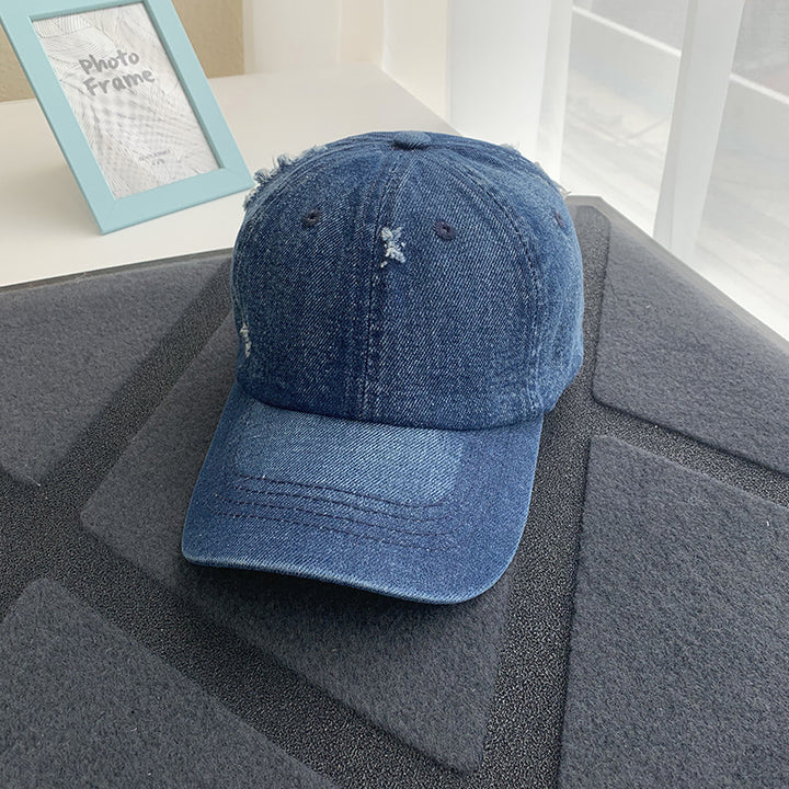 Kvinners slitt denim baseball caps Skanto 1784084168