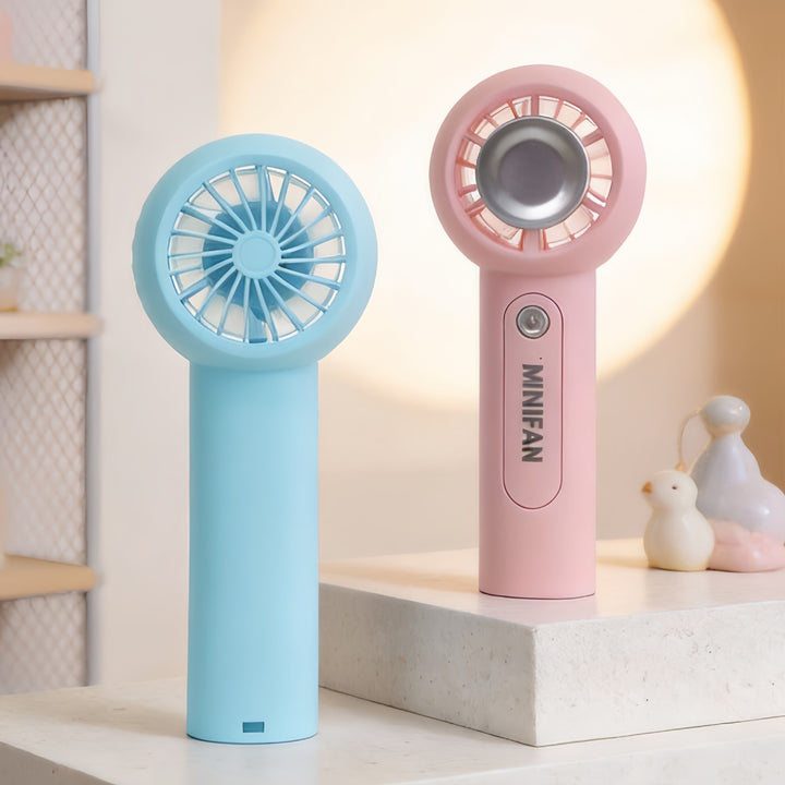 Dame Bærbar Mini-vifte med USB-ladefunksjon og ergonomisk håndtak Skanto