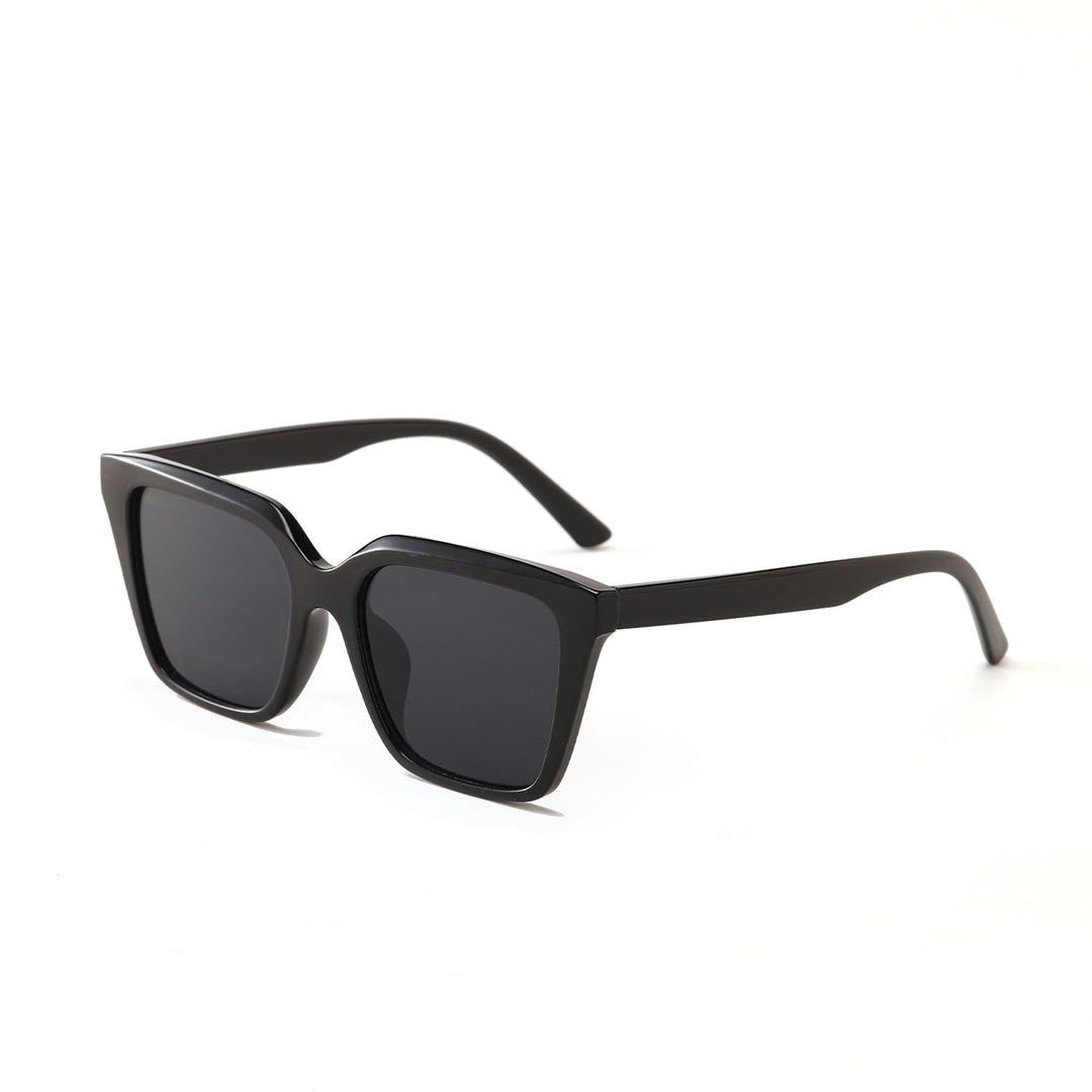 Dame geometrisk solbrille med beskyttende UV-filter og stilfullt skilpadde-design Skanto