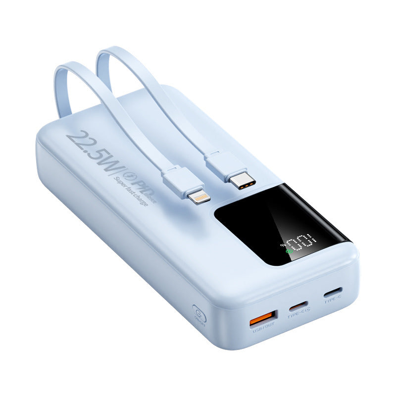 Powerbank med duale hurtigladeporter og digital kapasitetsindikator Skanto