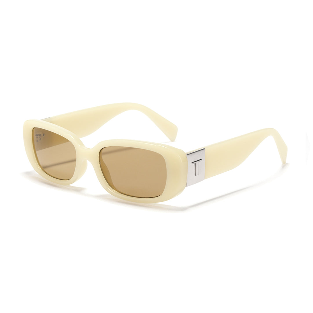 Dame solbrille med moderne ramme og høykvalitets UV-beskyttelse Skanto
