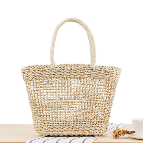 Hand-knotted basket bag in Scandinavian style Skanto